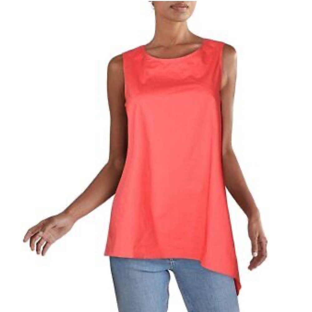 Alfani Midsummer Cranberry Spice Asymmetrical Tunic Top L
